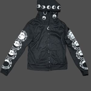 Kids Black Hoodie with Moon Design